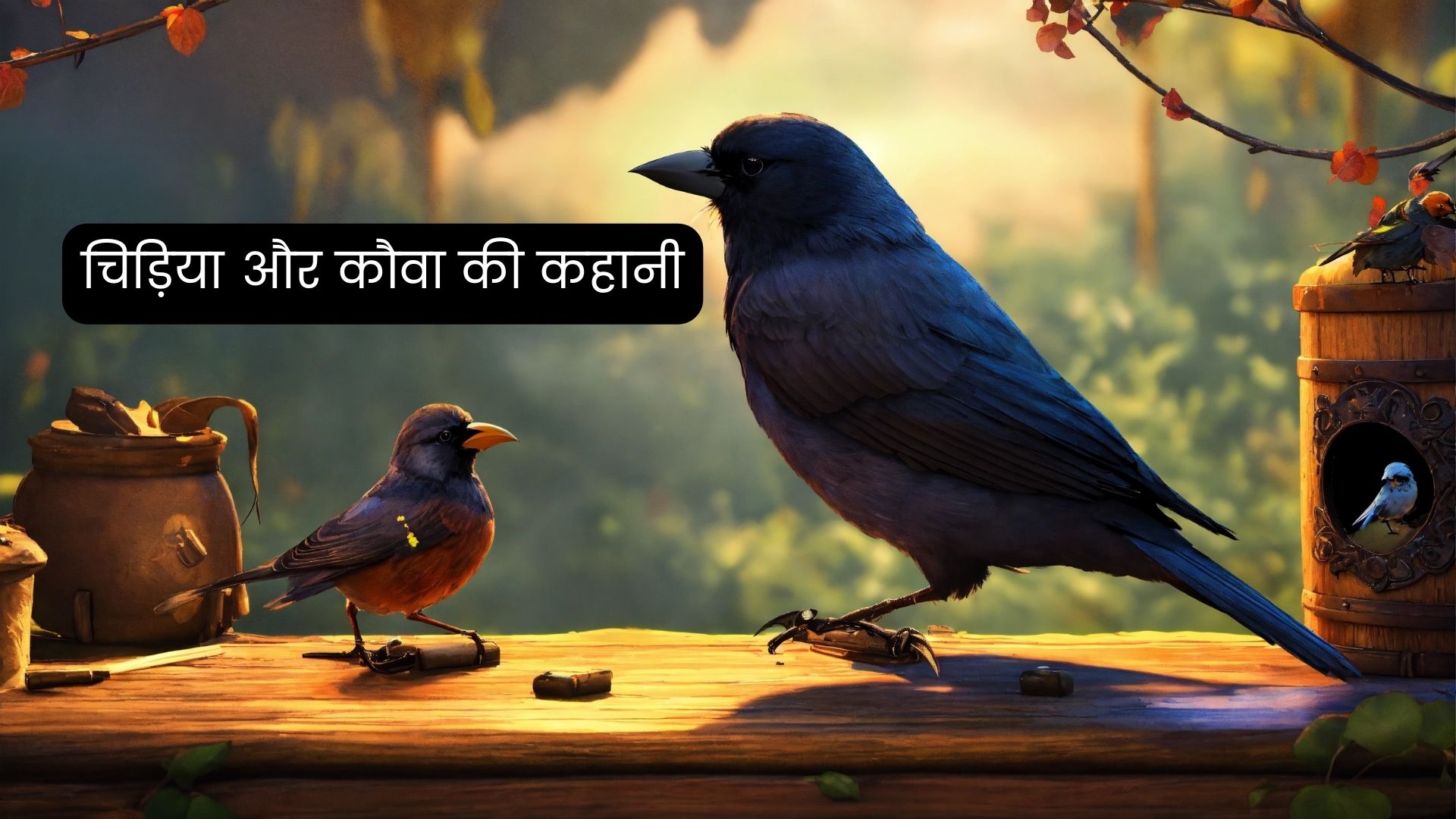 चिड़िया और कौवा की कहानी | Very Short Moral Story