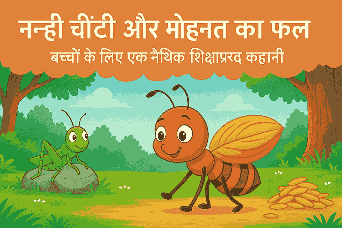 नन्ही चींटी और मेहनत का फल (The Little Ant and the Reward of Hard Work)